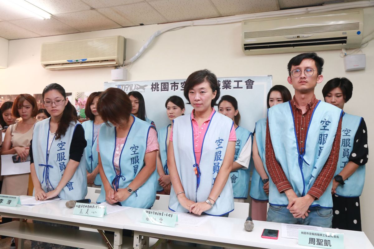 ▲桃園空服員職業工會針對郭姓幹部爭議言論第一時間沒有查證清楚出面道歉。（圖／記者葉政勳攝 , 2019.07.10）