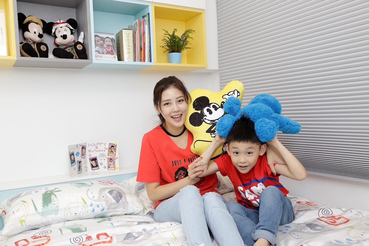 ▲從小沒有自己房間的嚴立婷,為就讀小學的兒子Willson(阿森)打造健康無毒且具特色的專屬房,直呼「我兒真幸福」。(圖/公關照片)