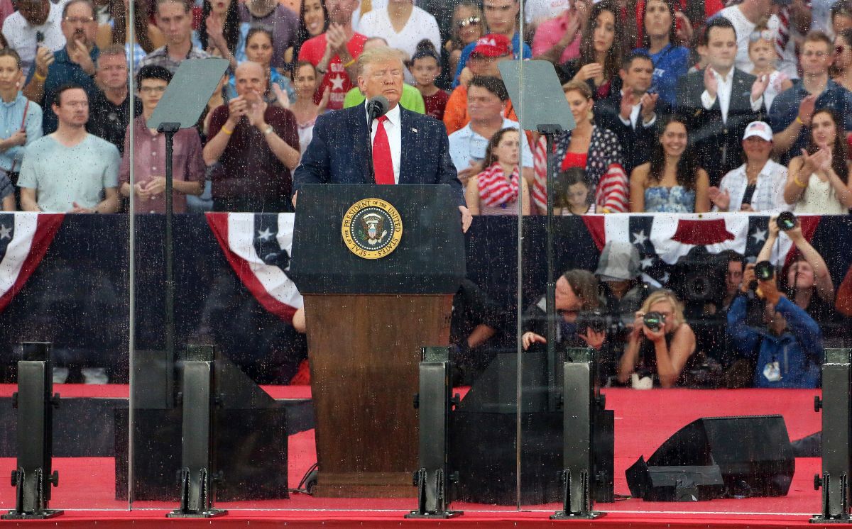 ▲美國總統川普在國慶日發表「向美國致敬的演說，並舉行罕見的閱兵儀式。（圖／達志影像／美聯社）