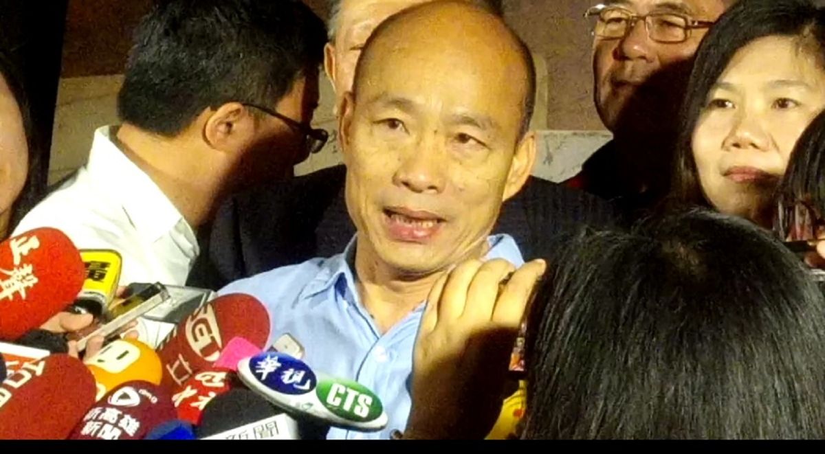 ▲至於面對罷免案，韓國瑜除表示欣然接受，也呼籲社會停止對立，民主社會應該用愛與包容化解紛爭。（圖／記者郭凱杰攝，2019.07.11）