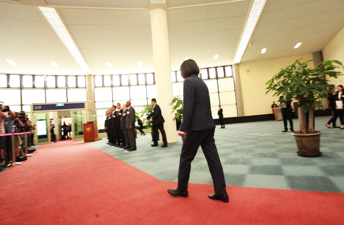 ▲她強調，自由民主永續是我們想和全世界的好朋友分享的台灣價值，帶領國家走出去，就是總統最重要的任務，這次出訪，她會向世界傳達三個台灣的主張。（圖／記者李春台攝, 2019.07.11）