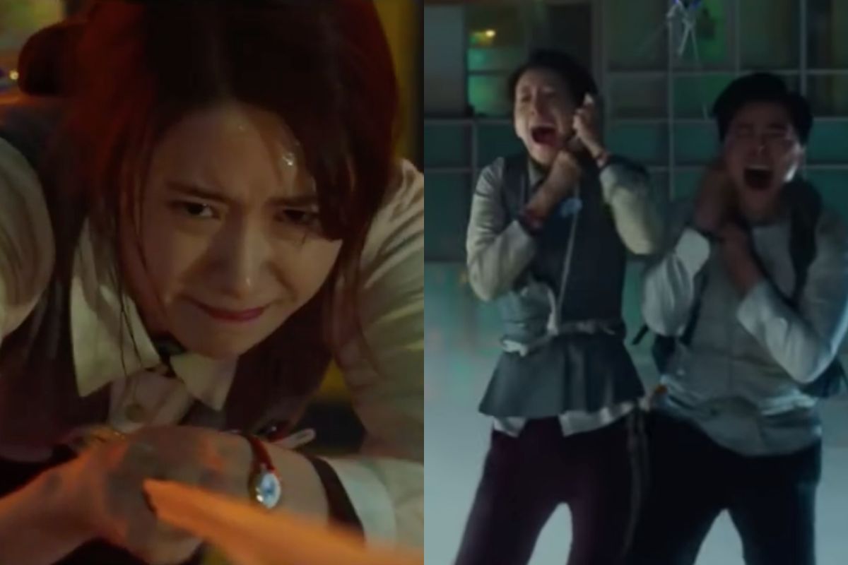 ▲潤娥與曹政奭片中拚命逃難。（圖／車庫娛樂）