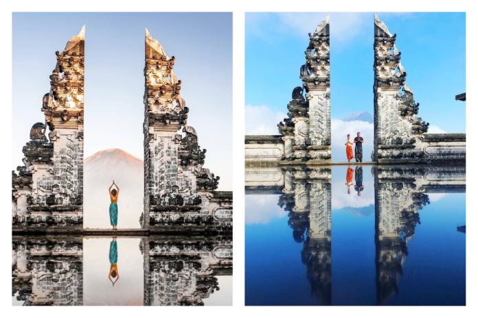 ▲峇里島連普揚寺這處景點拍出來的照片如夢似幻，被譽為「天堂之門」，結果原來是假的。（圖／翻攝自@polina_marinova的推特）