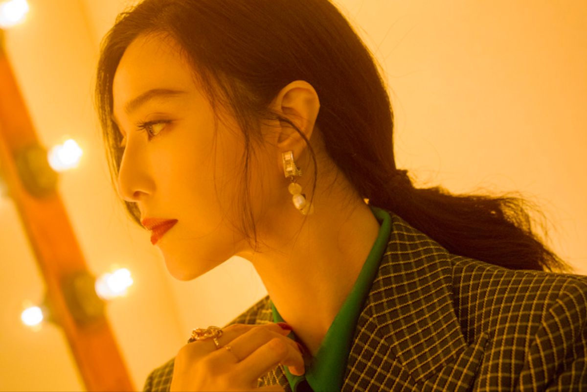 ▲范冰冰情變後現身，臉頰消瘦模樣曝光。（圖／翻攝范冰冰官方微博）