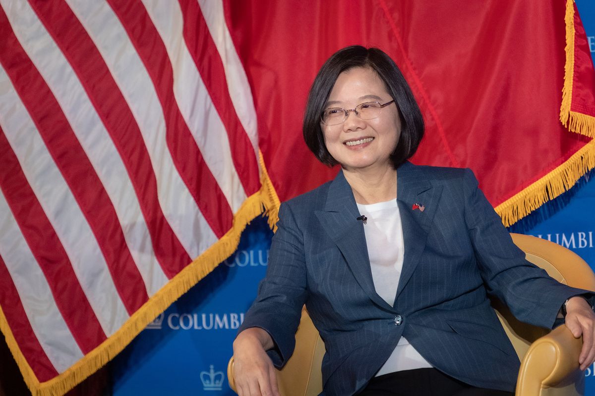 總統蔡英文「自由民主永續之旅」12日在美國紐約下榻飯店舉行僑宴。蔡英文表示，這是第一次以中華民國台灣總統身分來到紐約，目的只有一個，就是讓台灣走出去。（圖／總統府提供）