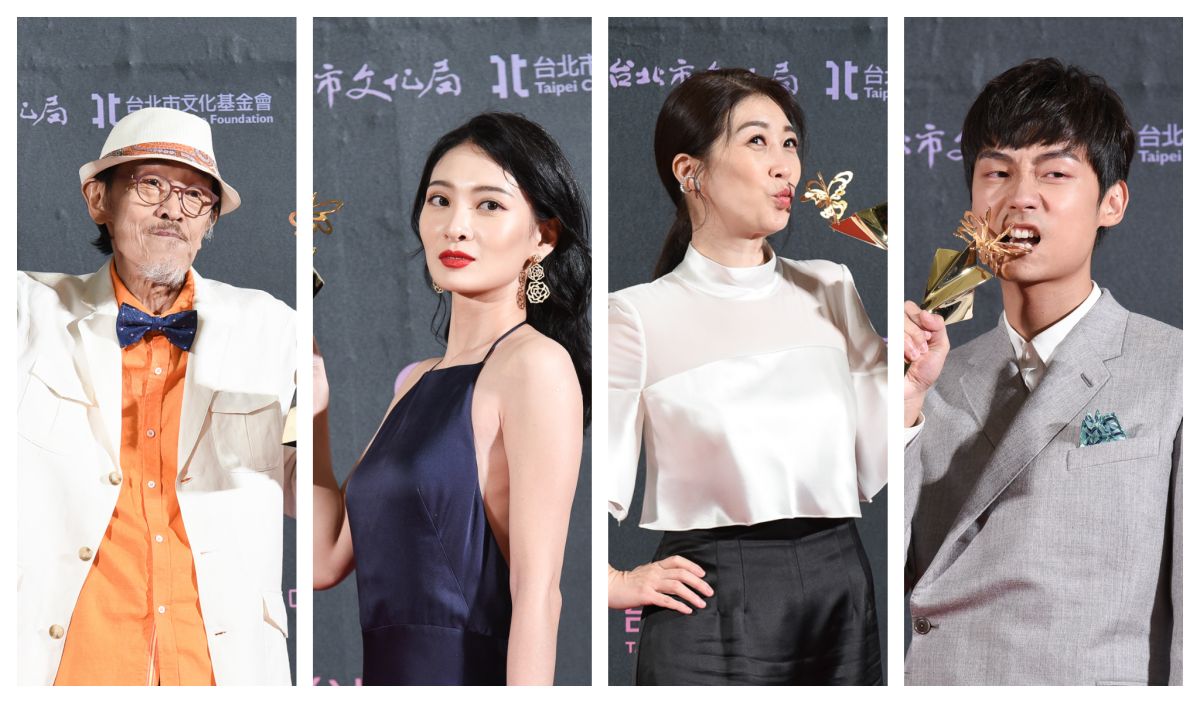 ▲（左起）影帝小戽斗、影后李亦捷、女配黃嘉千、男配大鶴。（圖／NOWnews攝影中心）