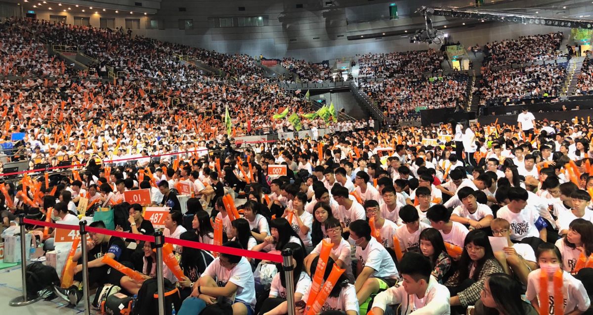 ▲台灣世界展望會舉辦飢餓三十飢餓勇士大會師活動，因流感疫情，提前結束活動。(圖／記者黃謝美蘭攝)  