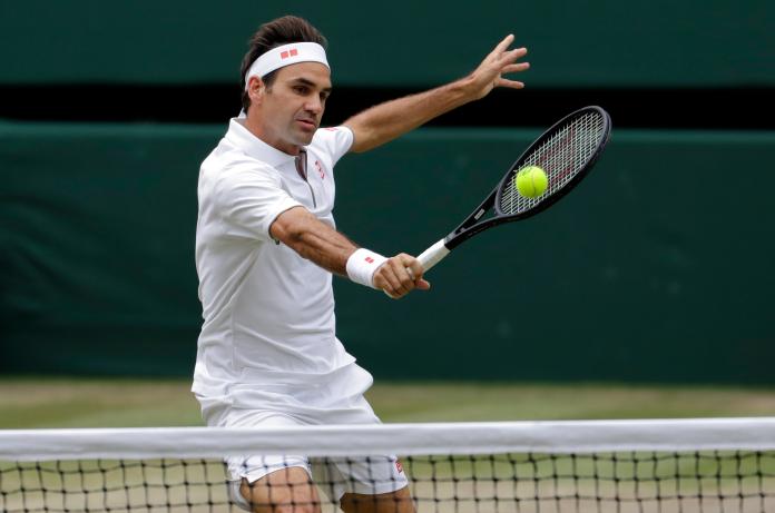 ▲2019溫布敦網賽男單冠軍戰，「瑞士特快車」Roger Federer。（圖／美聯社／達志影像）