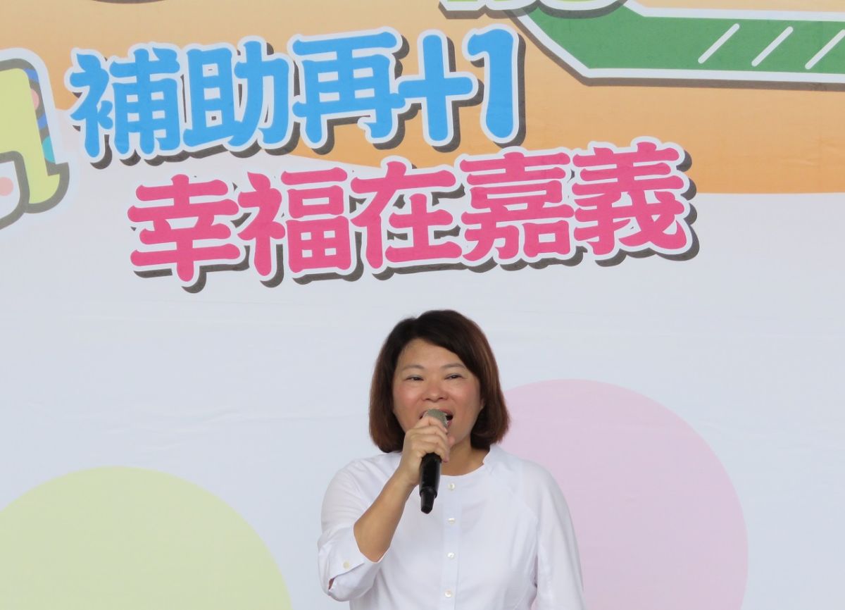 ▲高雄市長韓國瑜在國民黨內初選民調勝出後，嘉義市長黃敏惠高喊：團結。（圖／記者陳惲朋攝 , 2019.07.15）