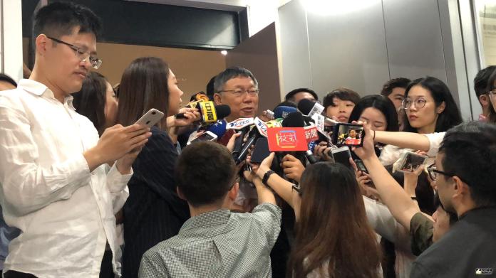 ▲台北市長柯文哲接受媒體訪問。（圖／丁上程攝, 2019.7.16）