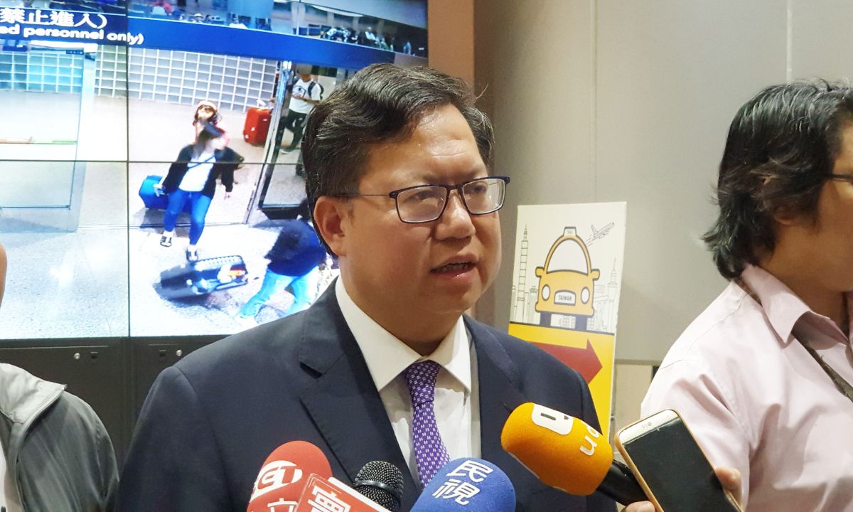 ▲鄭文燦在機場受訪時表示，這次訪美去了休士頓、達拉斯、華府、紐約和西雅圖等5個城市，也和曾經公開表示要給台灣最大力量的聯邦眾議院議長裴洛西會面，也當面向他致謝。（圖／記者李春台攝, 2019.07.17）