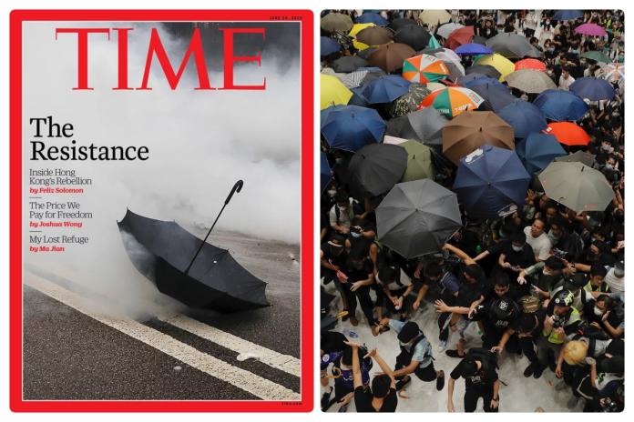 ▲香港「反送中」示威者今天入選時代雜誌最具影響力的25位網路名人榜。（圖／翻攝時代雜誌／美聯社）