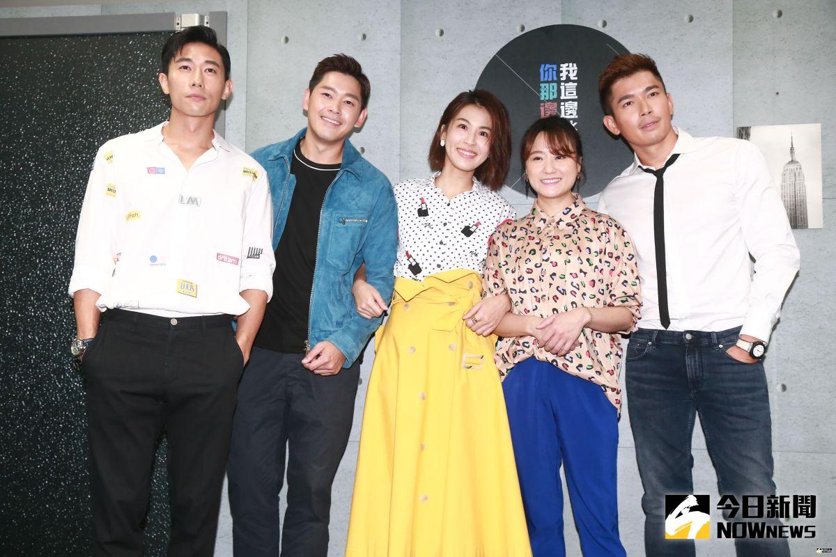 ▲《你那邊怎樣・我這邊ok》劇組演員陳泂江（左起）、陳羅密歐、曾沛慈、海芬、黃俊雄參加駭客解謎活動。（圖／記者葉政勳攝 , 2019.07.18）