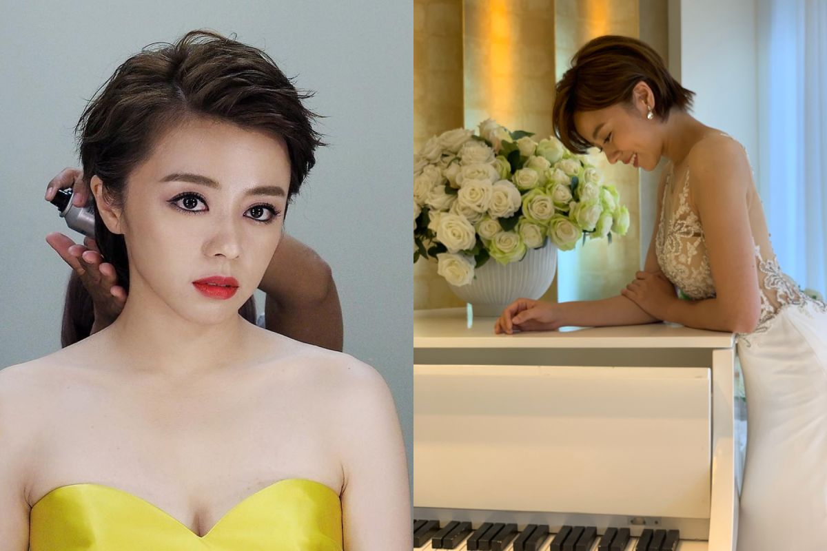 ▲王瞳為戲穿婚紗。（圖／民視提供）
