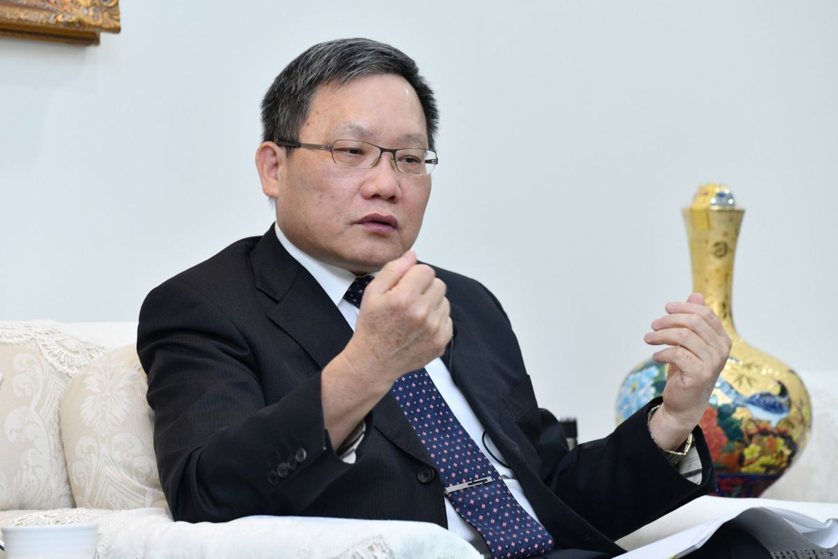 ▲財政部長蘇建榮接受《NOWnews今日新聞》專訪。（圖／記者 林柏年攝）