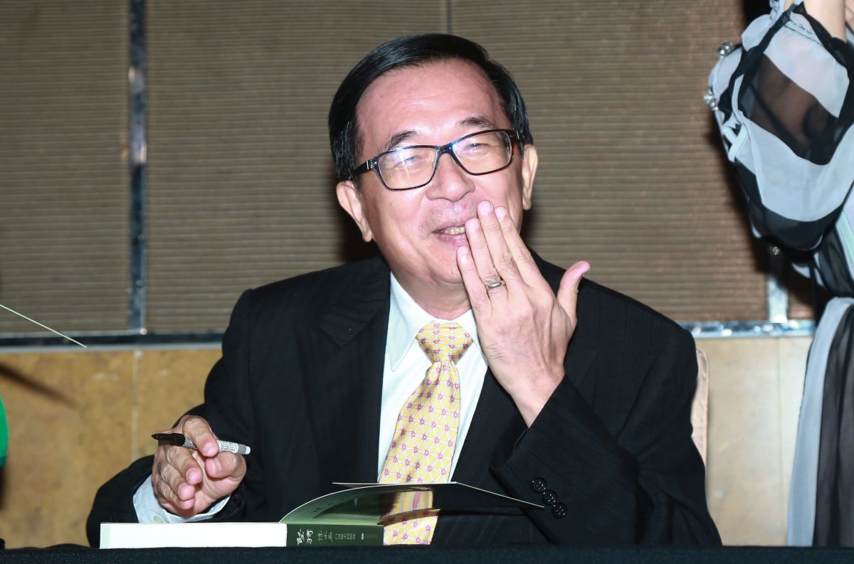 ▲陳水扁出席台灣北社18周年募款餐會暨新書簽書會。（圖／記者葉政勳攝 , 2019.07.19）