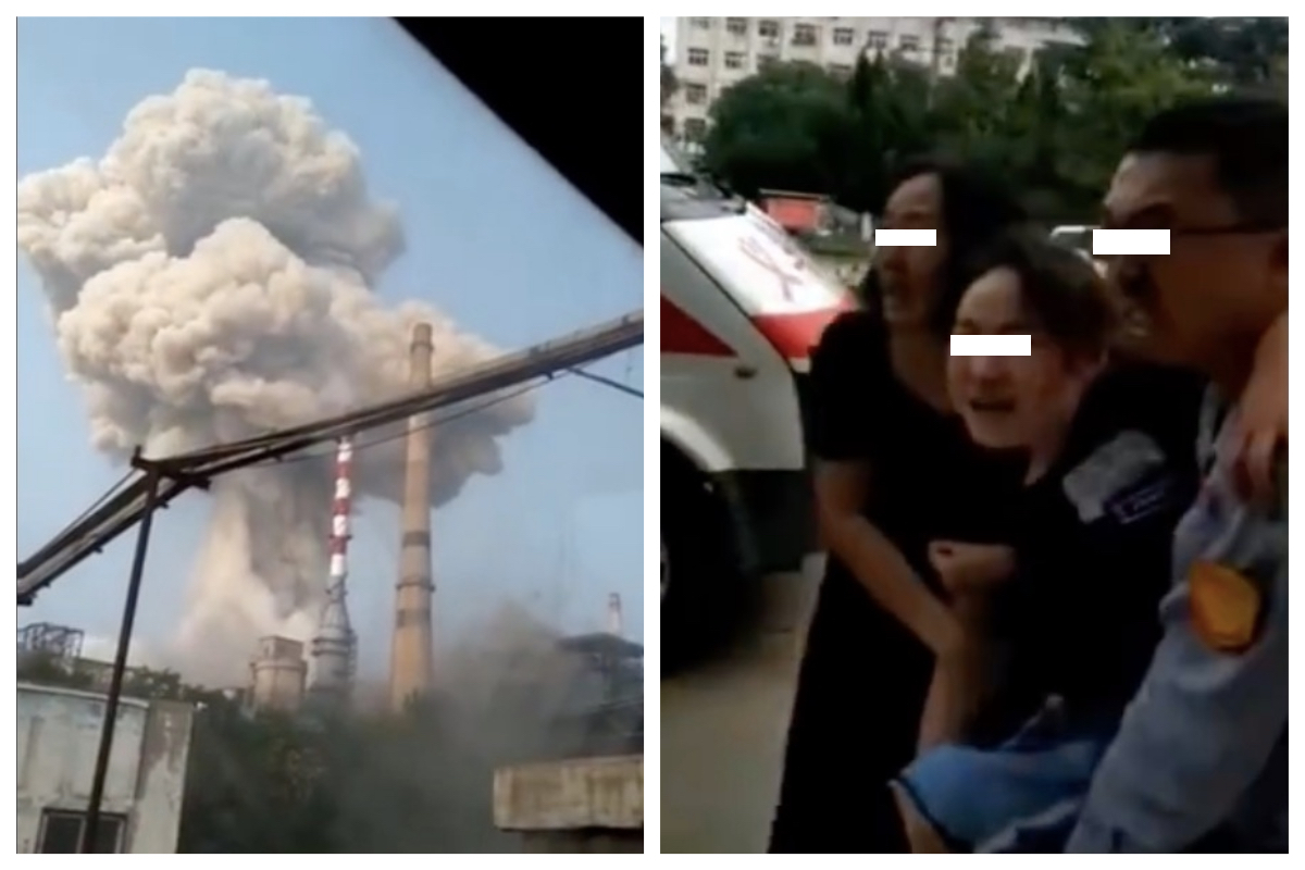 ▲今（19）日下午 5 時許，位於中國大陸河南三門峽義馬市的一座氣化工廠驚傳大爆炸，傷亡人數不明。（圖／翻攝自微博）