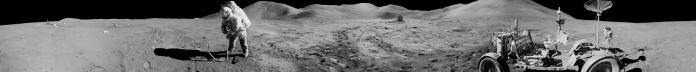 ▲阿波羅登月任務中太空人拍攝的照片結合，透過尖端科技融合處理，補足過往技術的不足，製作出跨時代的「全景影像」。（圖／翻攝自 NASA ）