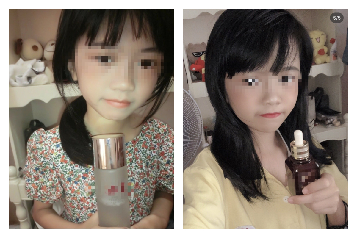 ▲大陸一對網紅姐妹花，分別只有 12 歲與 10 歲，卻經常分享自己的化妝與護膚保養心得，引發網友議論。（圖／翻攝自小紅書「鈺瑩小主」）