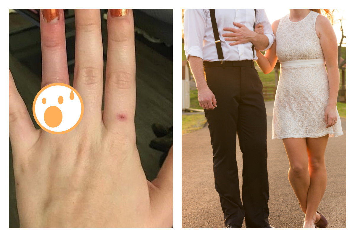 ▲美國一名準新娘曬鑽戒照。（合成圖／取自每日郵報、 Unsplash ）