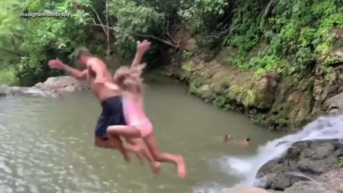 ▲湯姆布雷迪帶女兒跳水出槌的短片在社群上引起討論。（圖／翻攝網路）