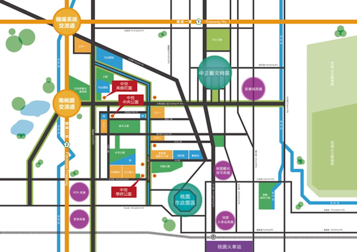  ▲桃園市中路特區是繼藝文特區之後另一處新興重劃區，被譽為桃園副都心。(圖/公關照片)