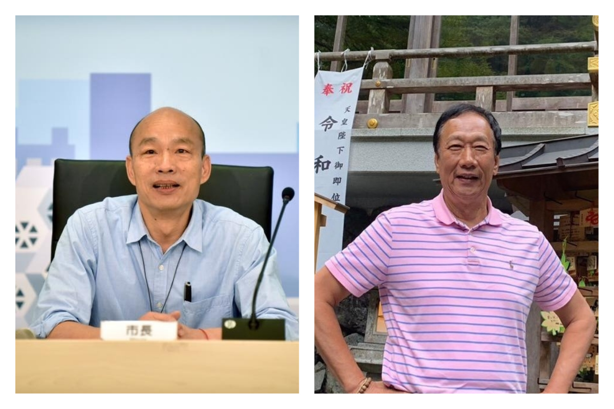 ▲郭台銘未來動向成關鍵。（合成圖／翻攝自郭台銘、韓國瑜臉書）