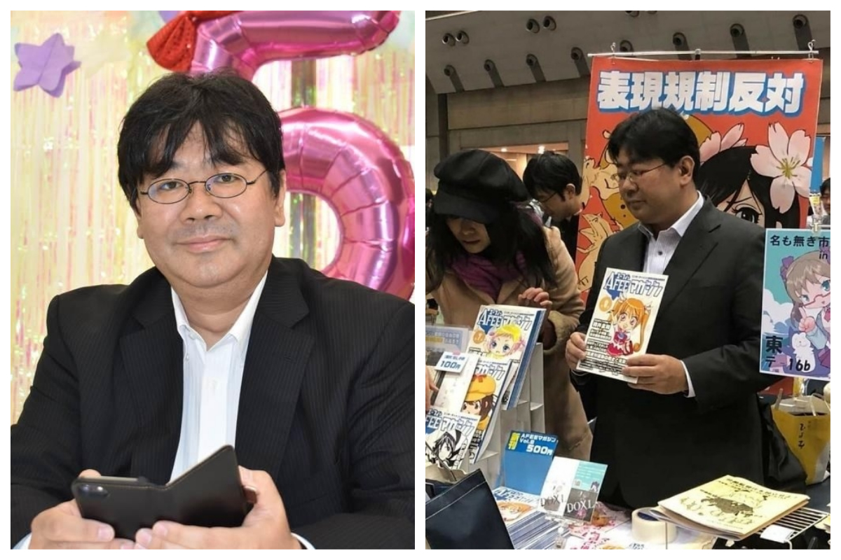 ▲日本參議員山田太郎，競選時高喊「H動漫無碼」，吸引許多動漫迷支持，最後高票當選。（圖／翻攝自推特）