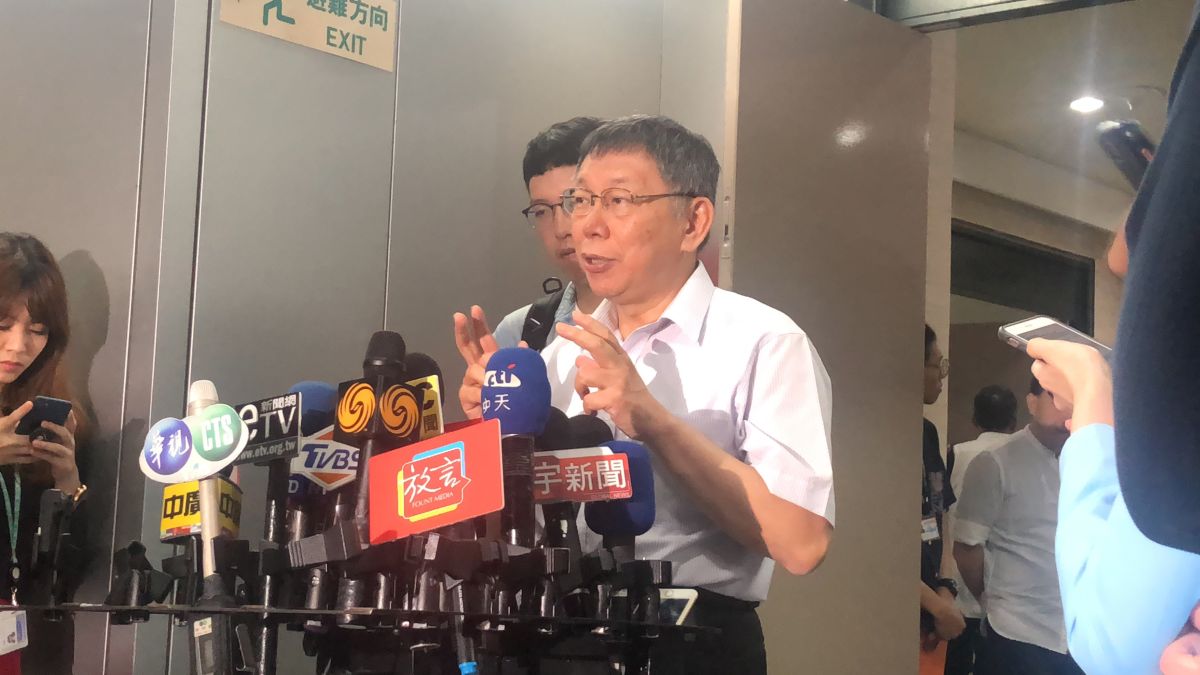 ▲台北市長柯文哲接受媒體訪問。（圖／丁上程攝, 2019.7.26）