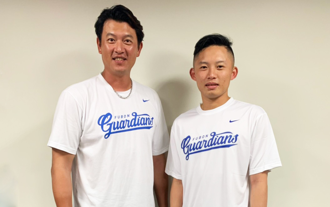 江國豪已到悍將二軍報到，很高興能繼續與王建民教練一起學習。（圖／富邦提供）