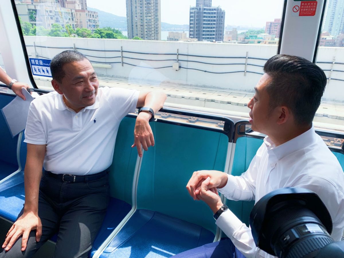 ▲新竹市長林智堅今(26)率團隊北上，與新北市長侯友宜雙方進行交流。（圖／記者宋原彰攝，2019.07.26）