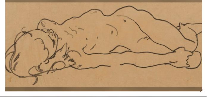 ▲奧地利畫家Egon Schiele作品，價值上百萬。（圖／截自推特）