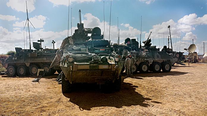 ▲史崔克裝甲車是美軍為21世紀戰場設計的新式輪型裝甲車。（圖／美國陸軍）