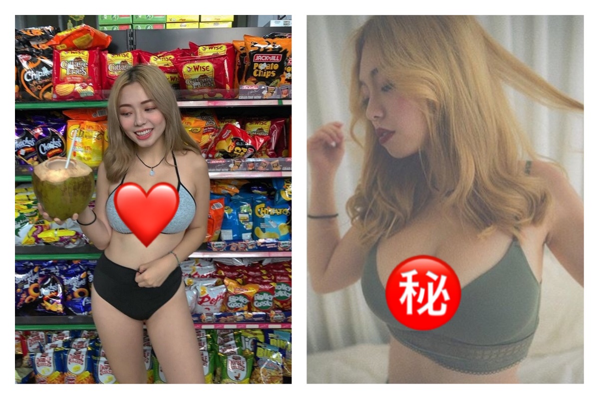 ▲最近在 IG 上瘋傳一張「大椰奶」照，只見一位擁有「巨波」穿著比基尼的妹子在商店喝著椰子汁挑著餅乾，姣好的身形從背影看就令人覺得完美。（圖／翻攝自 redchen0327 IG ）