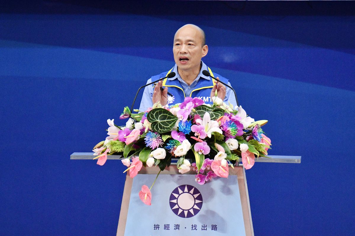 韓國瑜表示，喝酒只是為了增加歡樂氣氛。( 圖 / 記者林柏年攝，NOWnews資料照片)