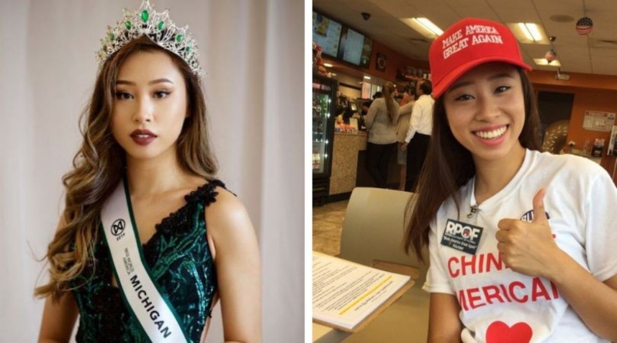 ▲年僅 20 歲的朱凱西，是密西根大學的學生，從小移民美國，長大後成為川普鐵粉。（圖／翻攝自朱凱西推特）