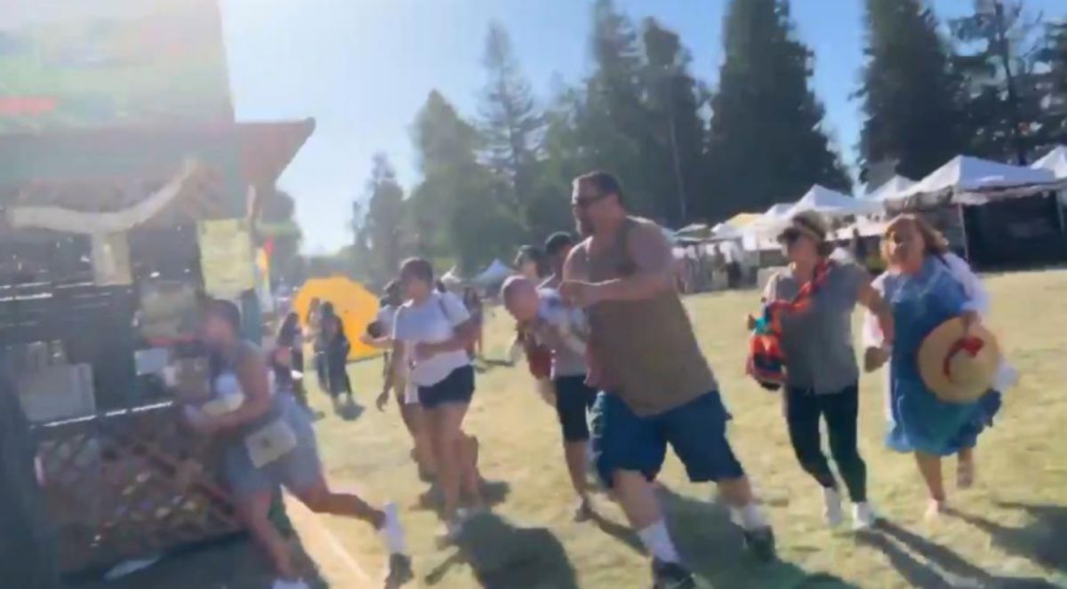 ▲美國加州一處美食節場地，當地時間28號傳出槍響。（圖／翻攝自路透社）