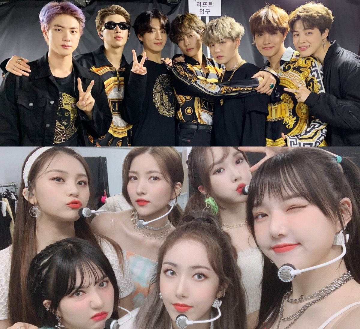 ▲BTS公司收購GFRIEND公司，雙方變同事。（圖／BTS、GFRIEND Twitter）