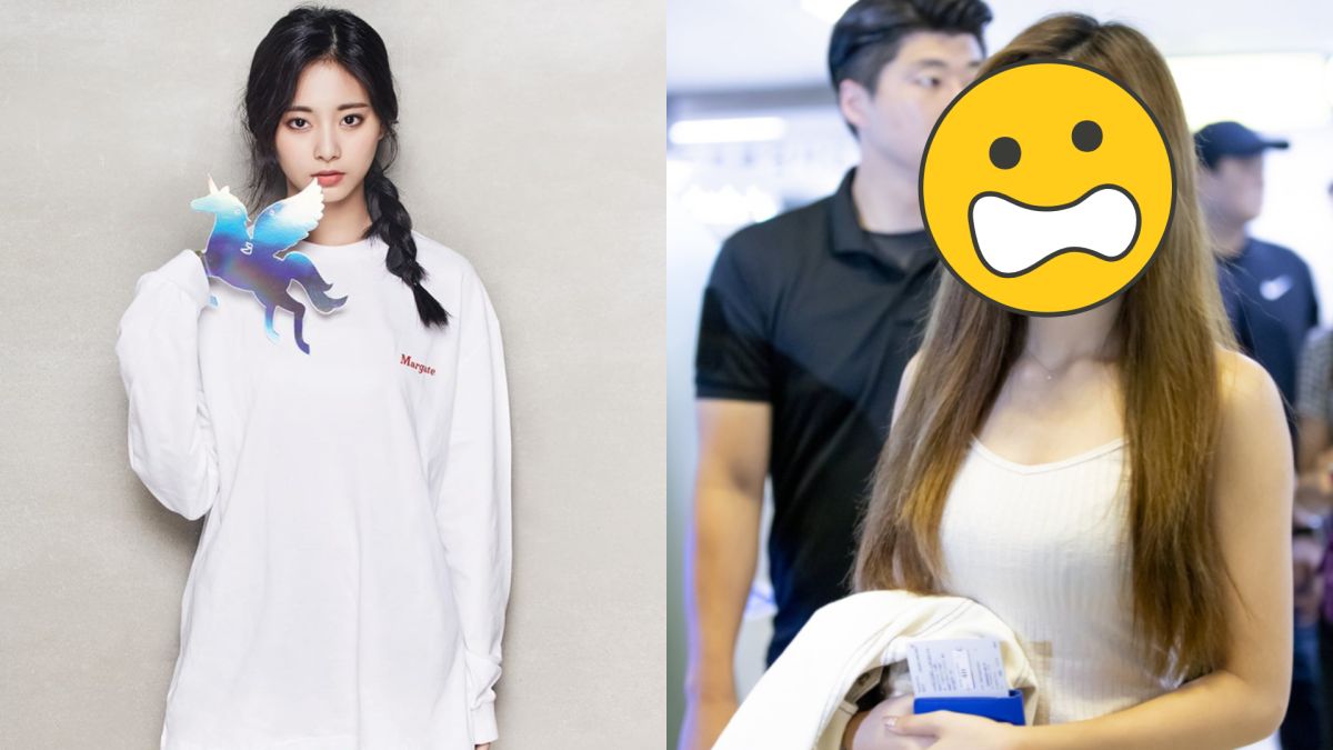 ▲子瑜被拍到臉腫一圈，粉絲憂心。（圖／推特）