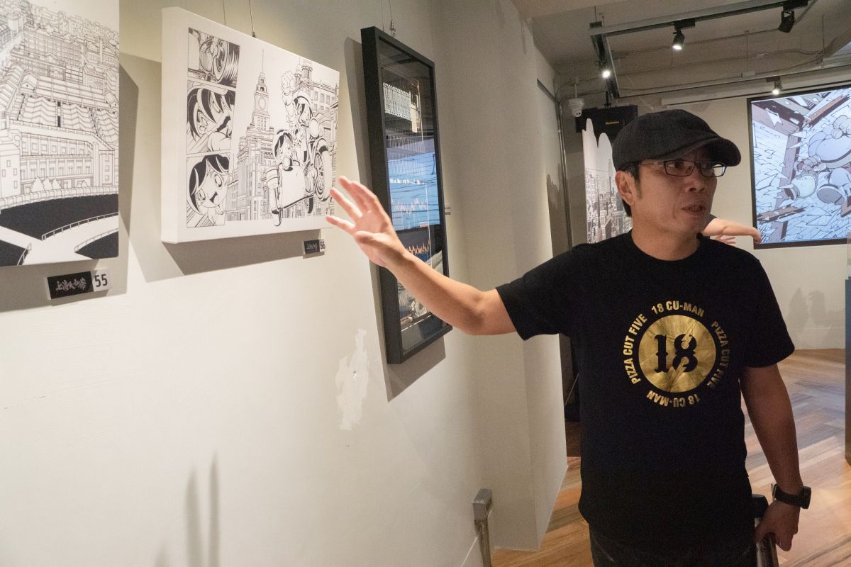 ▲漫畫家黃熙文創作原畫展在台灣漫畫基地開展。（圖／文化部提供）