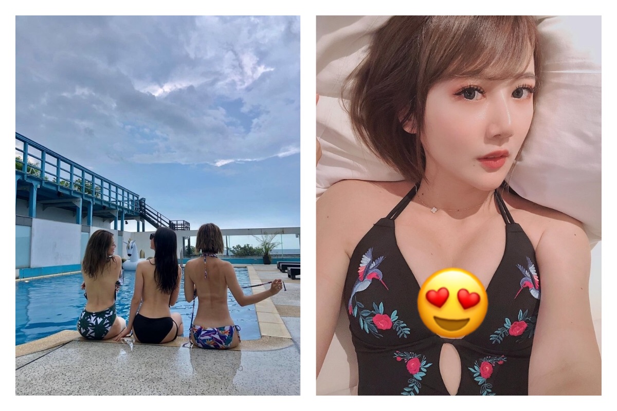 ▲近日就有好幾位美女往海邊跑，穿上比基尼就直接去玩水了，結果背上全是泳衣和皮膚間「一塊一塊」的曬痕，讓他哭笑不得大呼「一定要乖乖防曬」。（圖／翻攝自小精翎 唐明翎臉書）