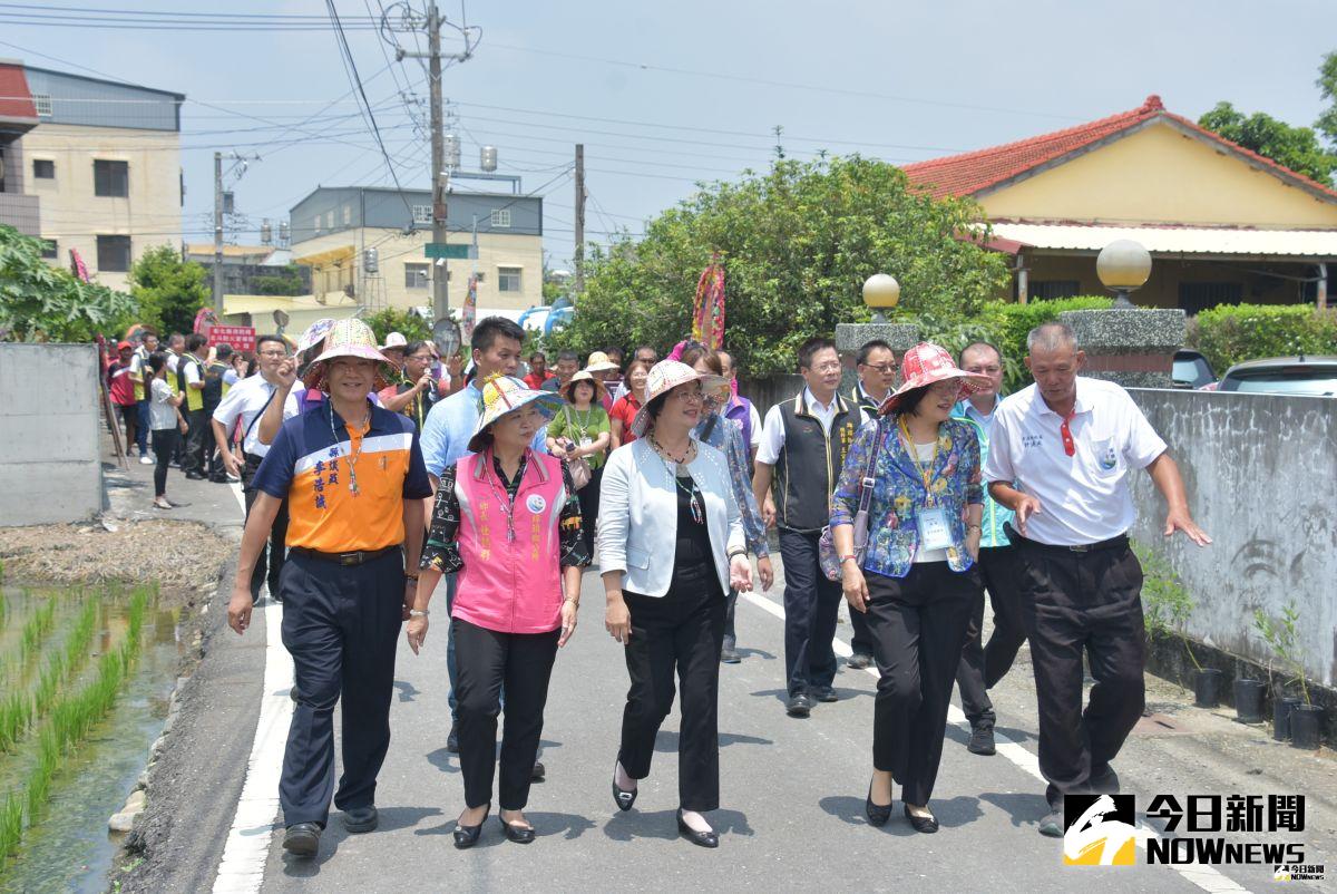 ▲衛生福利部社區發展工作金卓越社區選拔至彰化縣進行實地評選，埤頭平原社區全村總動員。（圖／記者陳雅芳攝，2019.07.30）