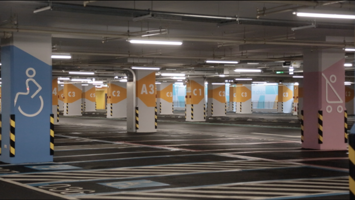 ▲新北市三重商工地下停車場今(30)天啟用，8月31日前開放免費試停。（圖／新北市政府提供）