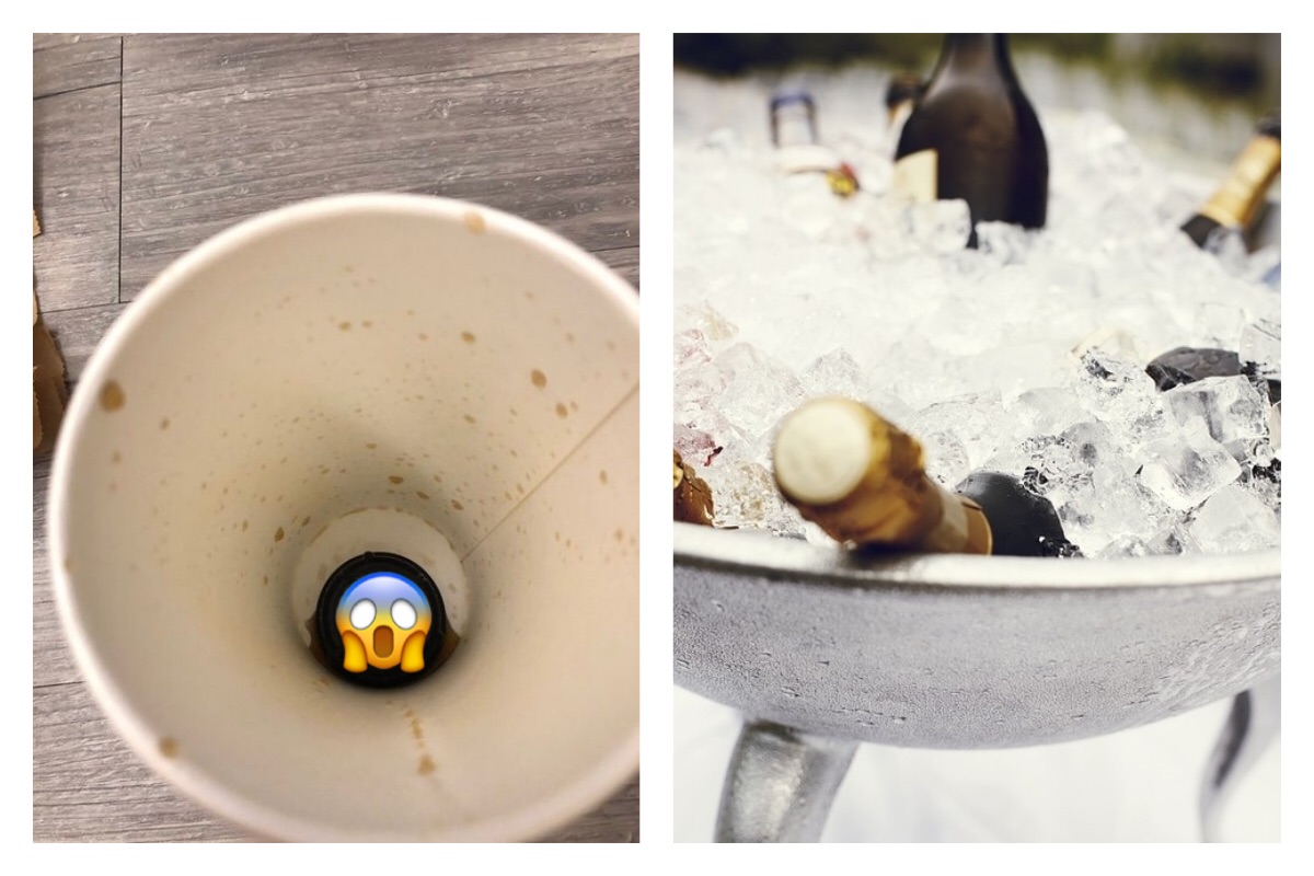 ▲說好的去冰在哪？喝完飲料驚現「黑色謎之冰塊」萬人嚇瘋。（圖／翻攝自 Dcard 和 pixabay ）