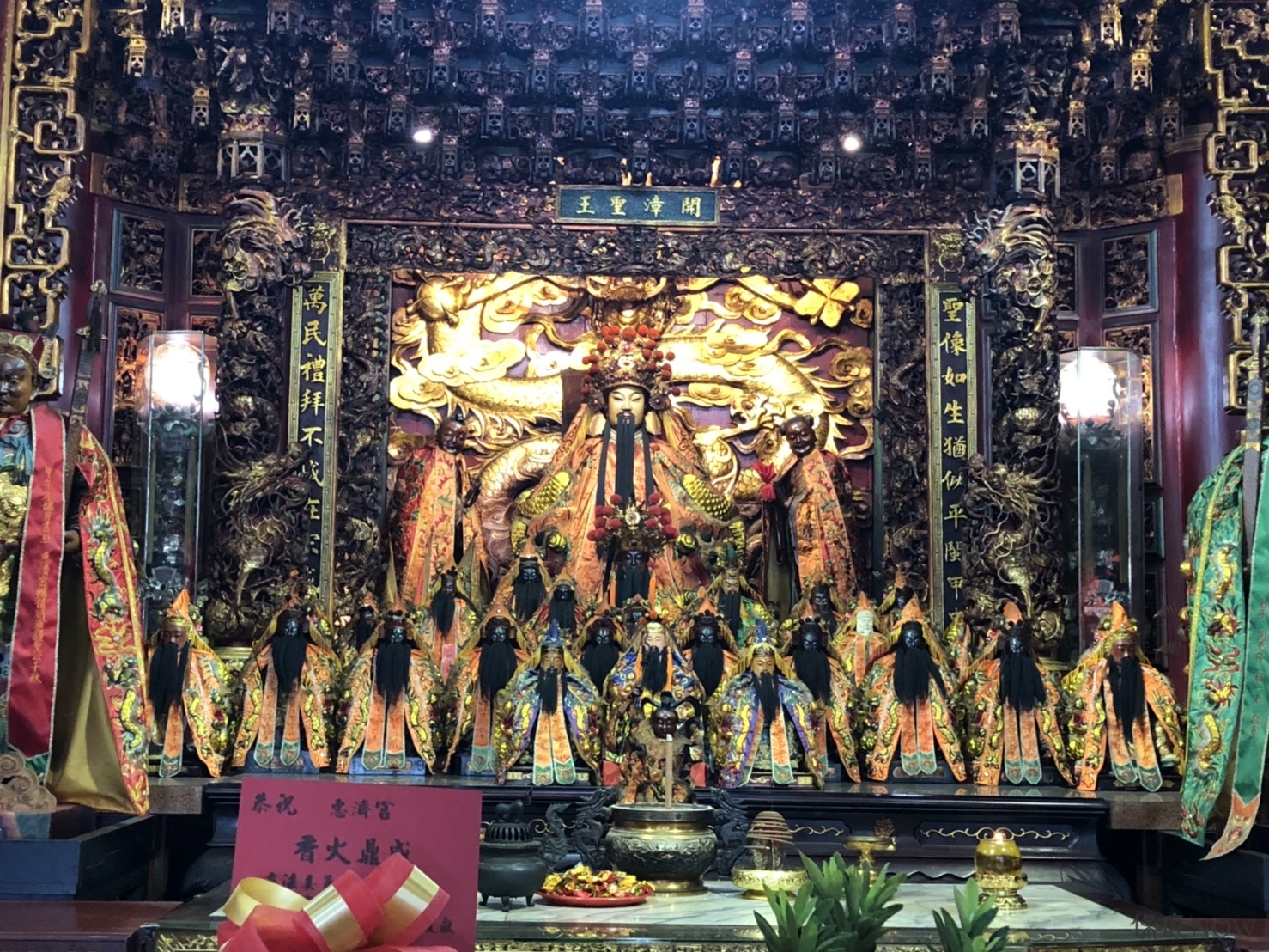芝山巖惠濟宮開漳聖王。（圖／記者連宜方攝）