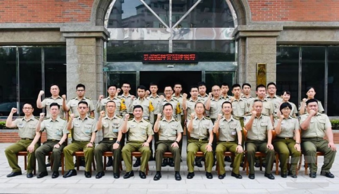 ▲ 憲兵指揮官鍾樹明中將4日視導新竹憲兵隊。（憲兵指揮部提供）