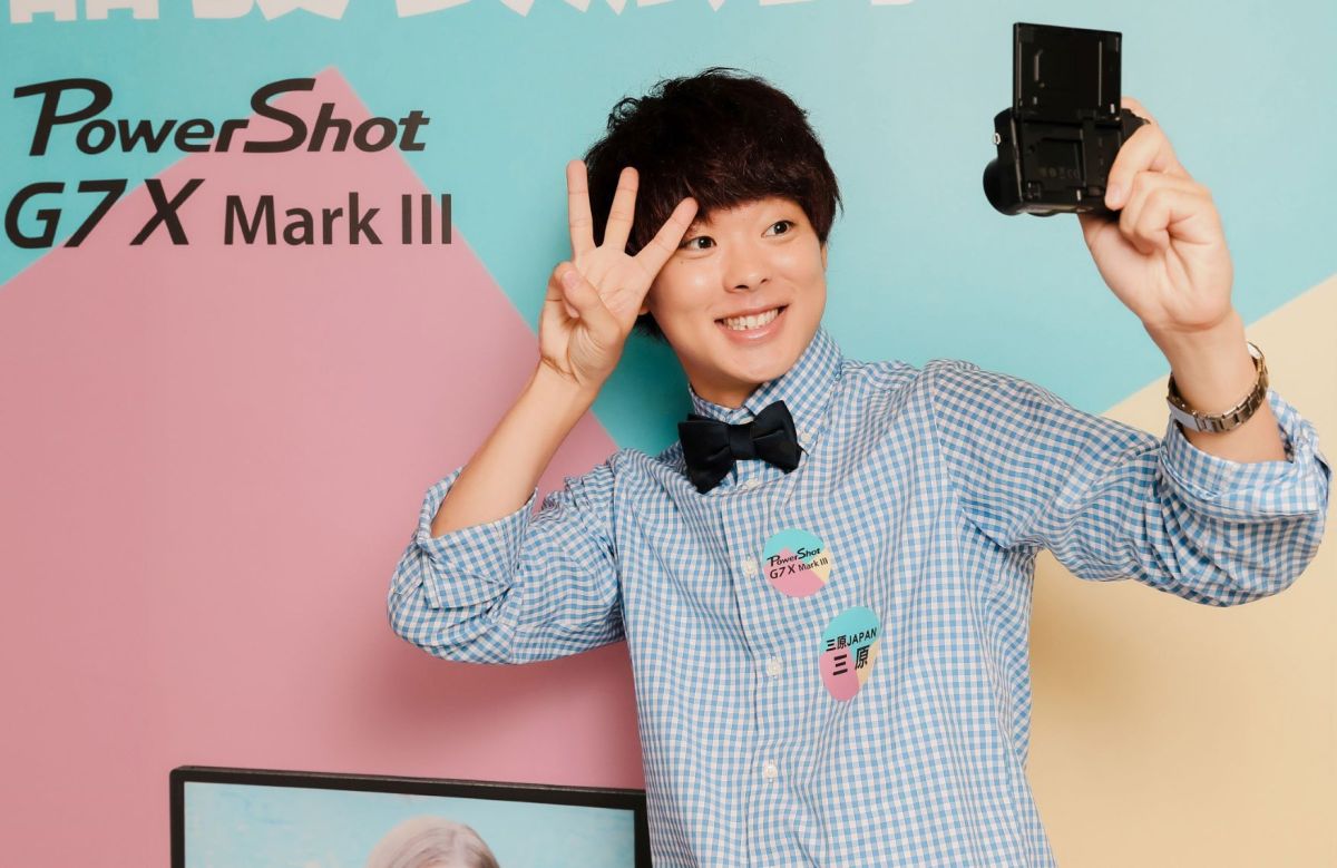 ▲百萬Youtuber三原慧悟搶先體驗直播神器G7 X Mark III。（圖／Canon提供）