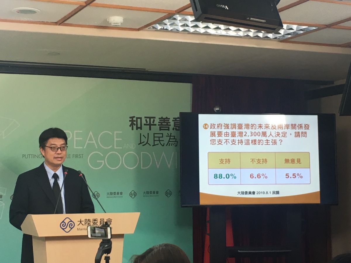 ▲陸委會副主委邱垂正回應陸委會民調、陸客自由行等問題。（圖／蔡姍伶攝影）