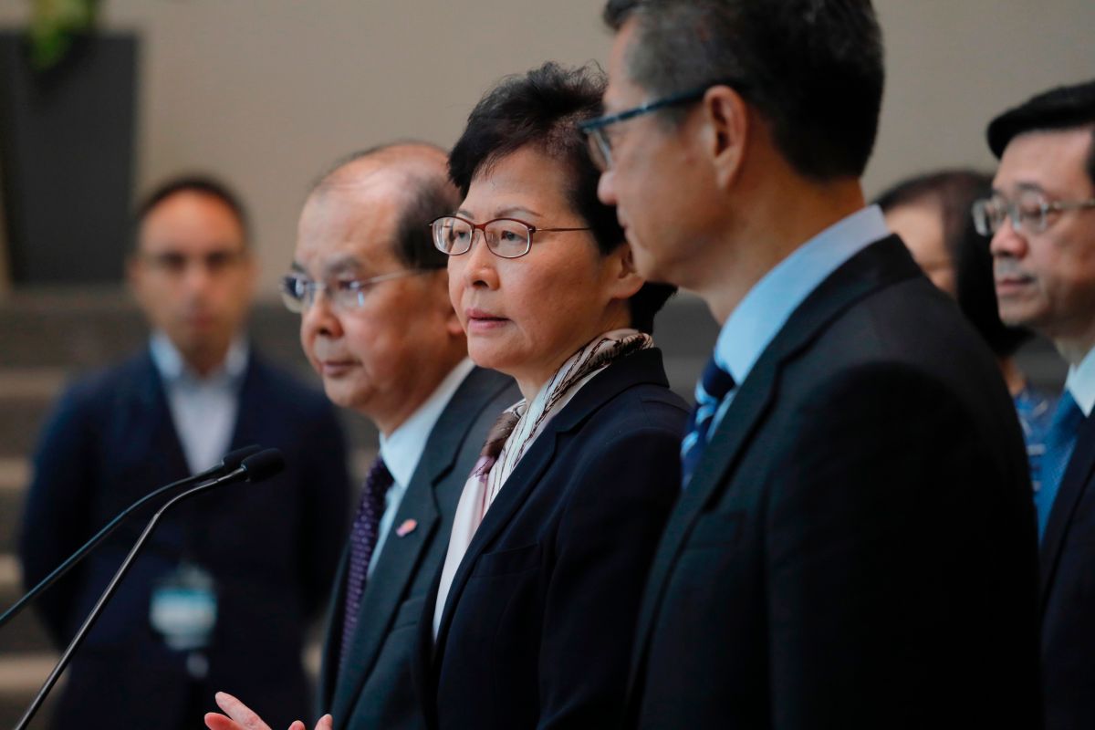 ▲有消息指出，香港特首林鄭月娥帶領的港府，危機處理能力讓北京相當失望，但相較於撤換特首，中央目前仍以止暴制亂為首要目標。資料照。（圖／美聯社／達志影像）