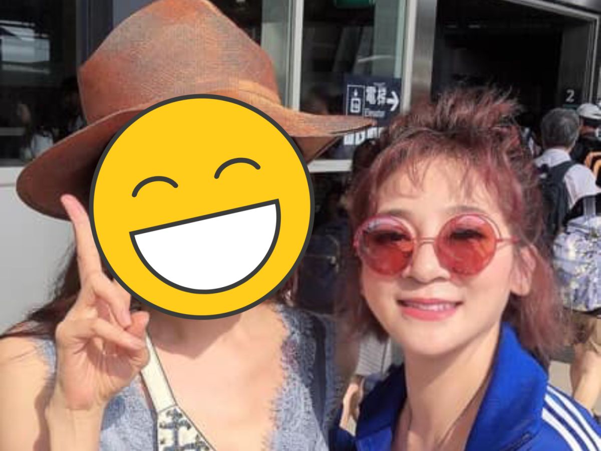 ▲王彩樺車站巧遇超大咖女神。（圖／王彩樺臉書）